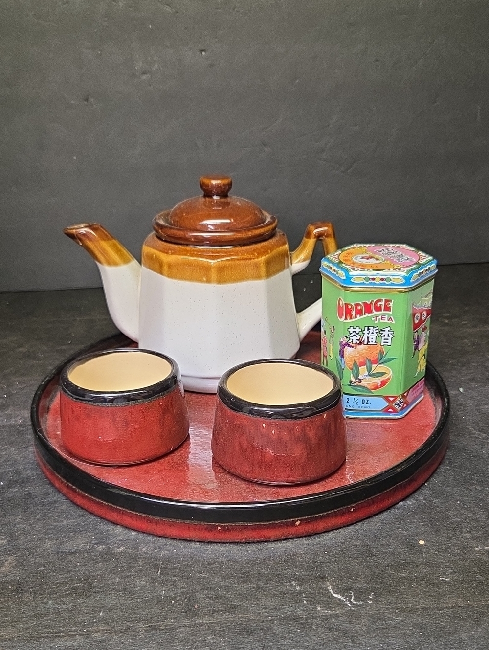 5 pc Shanghai tea/saki Set  and teapot with‎ accessories
